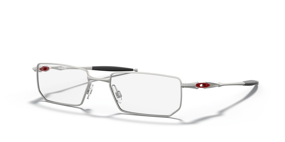 Oakley Eyeglasses Cheap Sale - Satin Chrome Frame Outer Foil Narrow -  Adjustable Nosepads